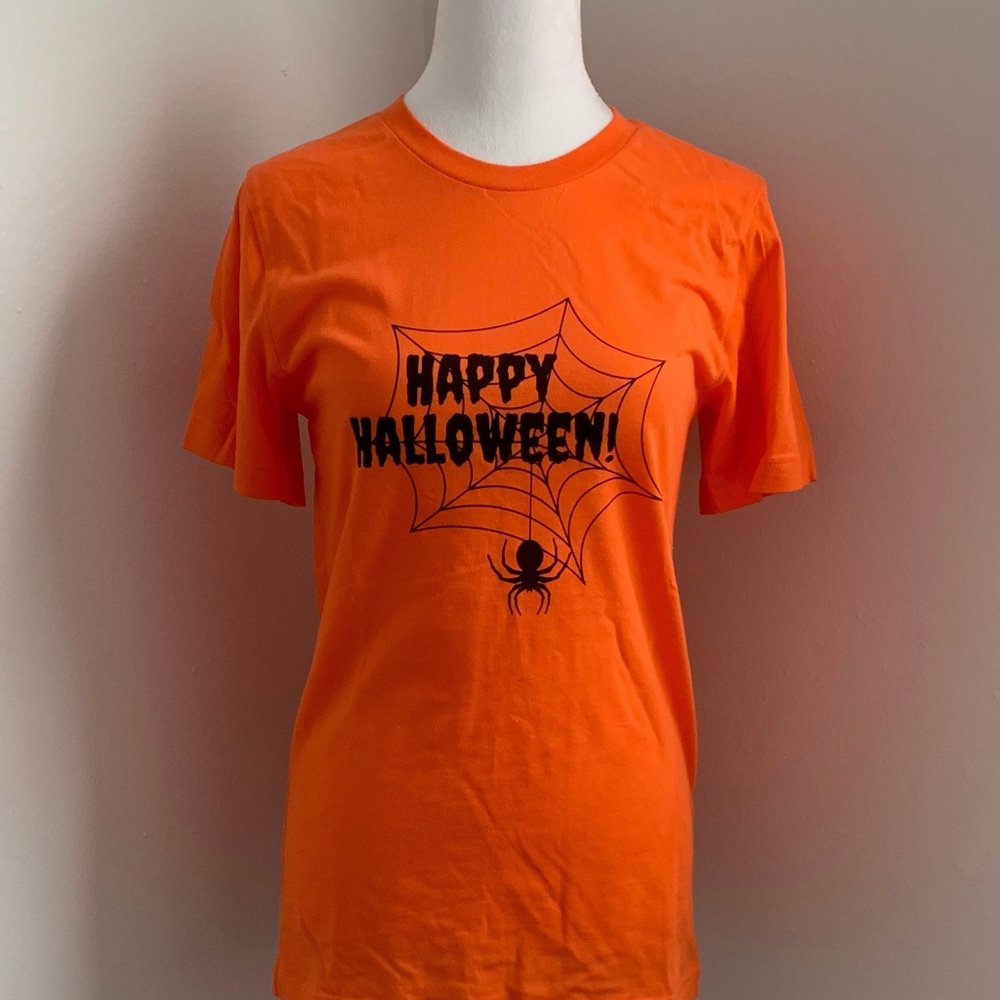 NEW Cute Handmade Women’s Halloween Graphic Tee Spiderweb T-shirt BellaCanvas XS